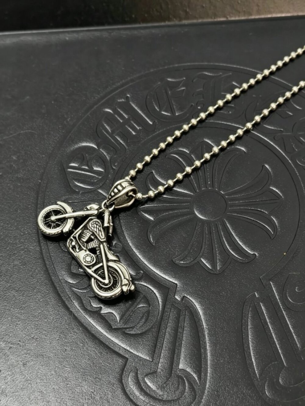 Chrome Hearts Motorcycle Pendant Necklace - Picture 5 of 5